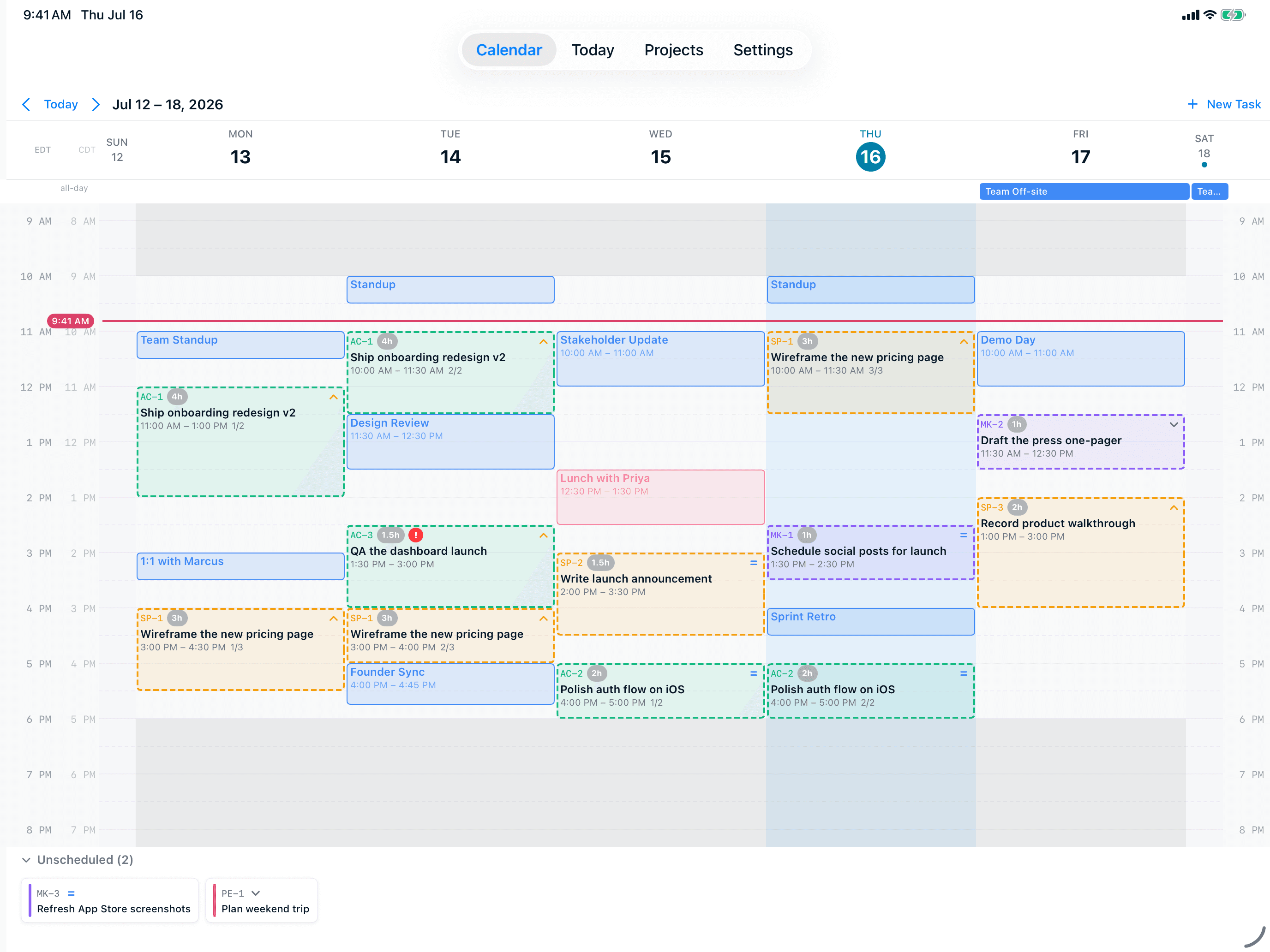 AI Calendar Buddy auto-scheduling tasks around existing calendar events